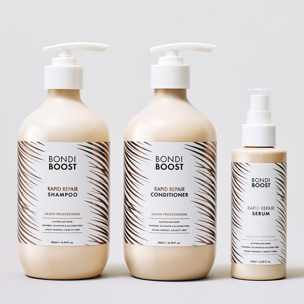 Rapid Repair Trio - Reparative Shampoo + Conditioner + Serum