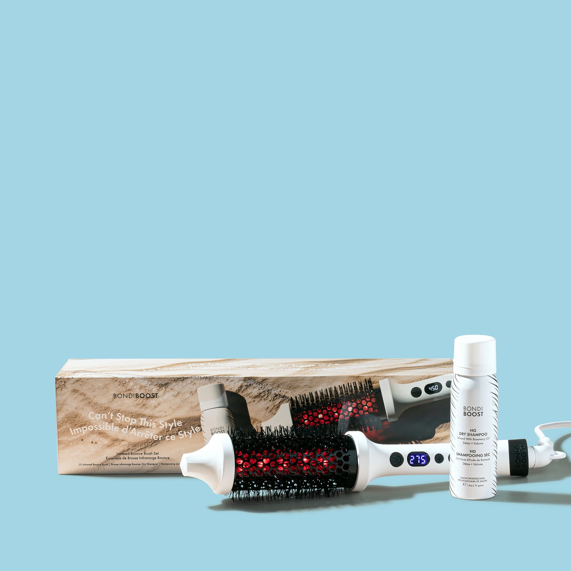 INFRARED THERMAL BOUNCE BRUSH + FREE DRY SHAMPOO KIT