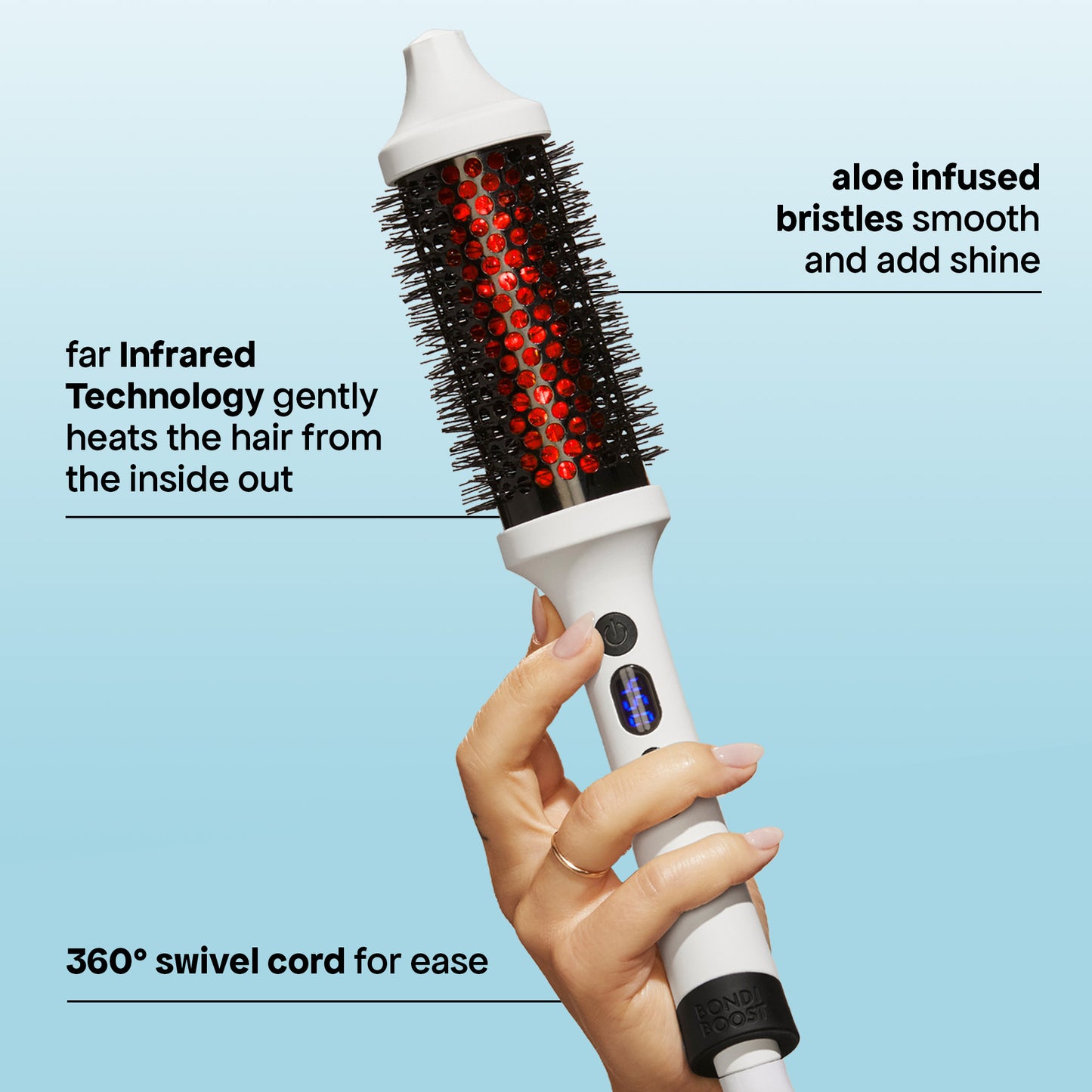 best combo - heat protect spray and infrared brush 