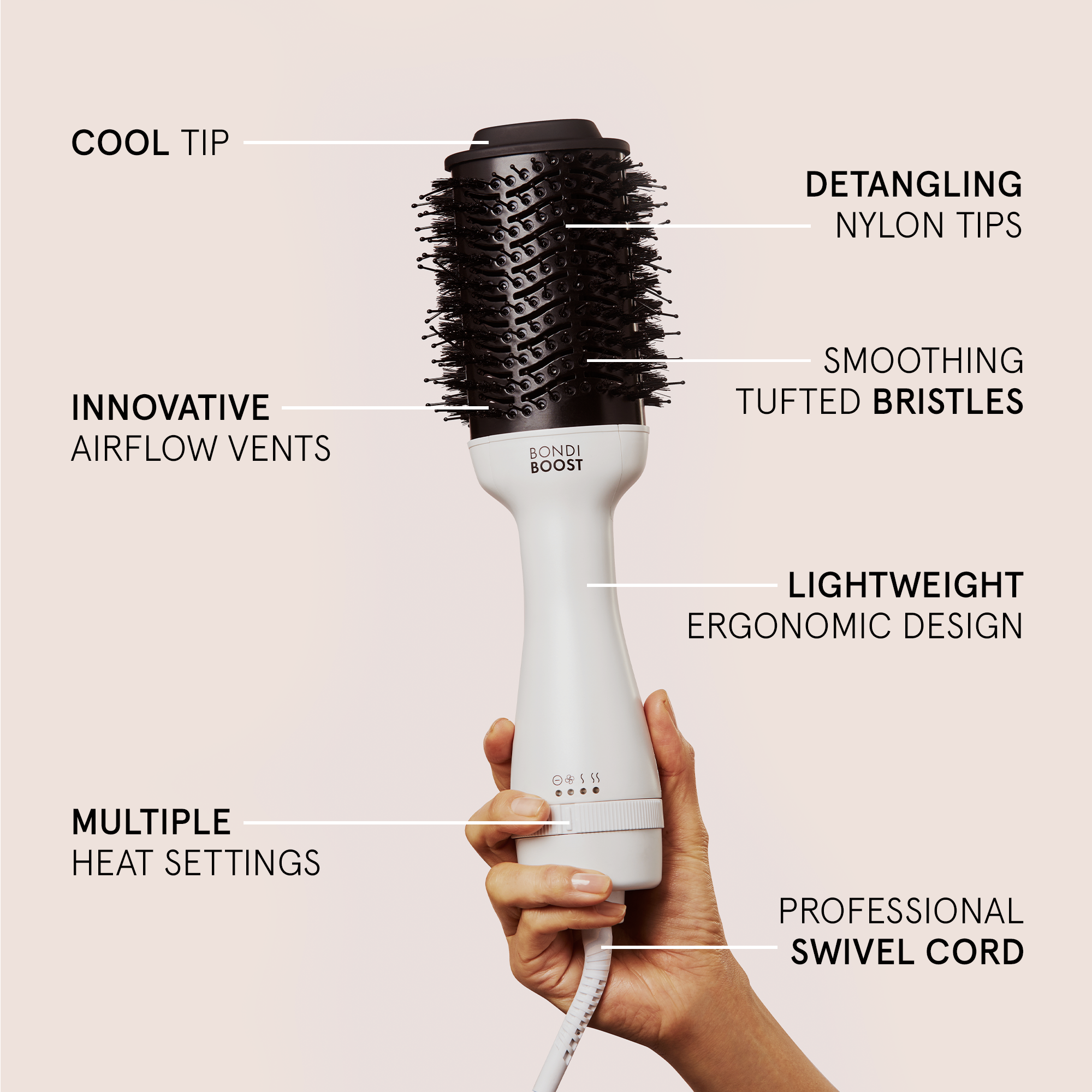 Blowout Brush Pro 3 in 1 hair styling tool BondiBoostUK