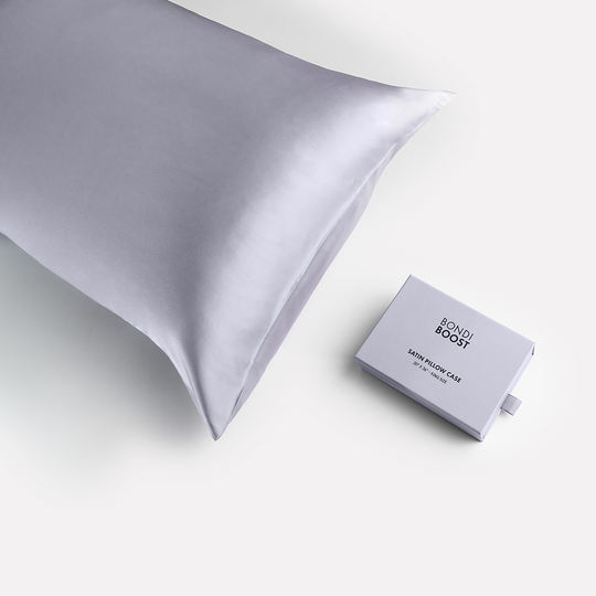 Grey Satin Pillowcase - Standard size